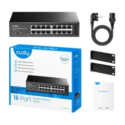 Cudy GS1016 Netzwerk-Switch Gigabit Ethernet (10/100/1000) Schwarz