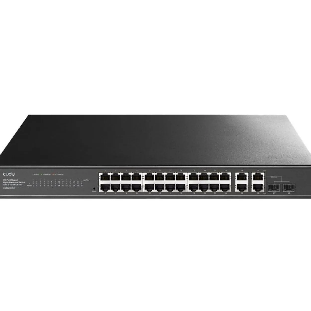 Cudy Switch GS1028ES2 - 26 Ports - 26x GE (10/100/1000) - 2x Combo-SPF
