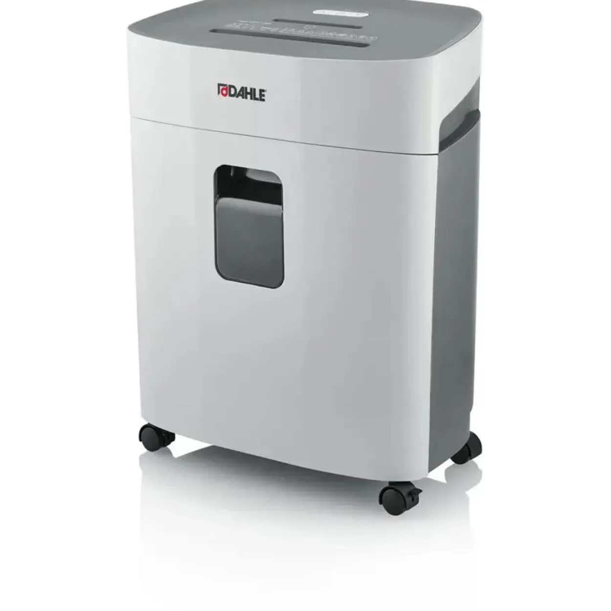 DAHLE PaperSAFE 380 Aktenvernichter mit Partikelschnitt P-4, 4 x 12 mm, bis 15 Blatt, lichtgrau