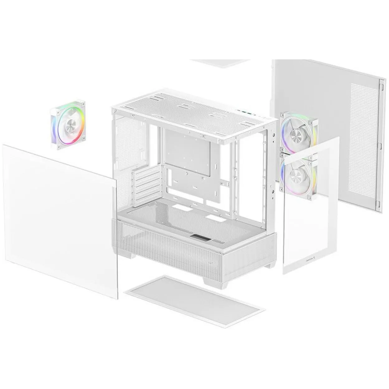 Deepcool CG380 3F Mini Tower ohne Netzteil weiss