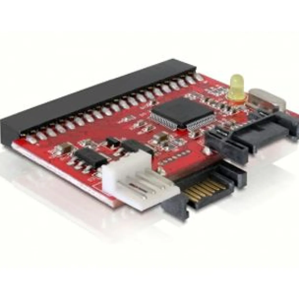 Delock Adapter All-in-One SATA Buchse auf IDE Buchse Rot