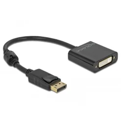 Delock Adapter DP 1.2 St zu DVI Bu 4K Aktiv schwar