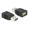 Delock Adapter EASY USB 2.0-A Stecker zu USB 2.0-A Buchse nur Ladefunktion