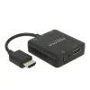 Delock Adapterkabel HDMI-A Stecker > HDMI + Audio Extractor 4K 60 Hz