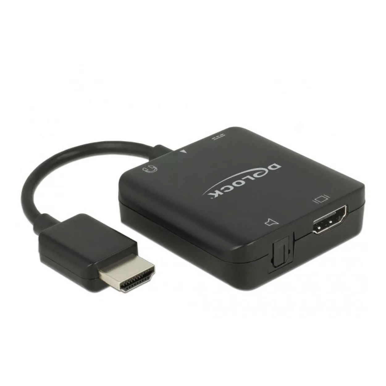 Delock Adapterkabel HDMI-A Stecker > HDMI + Audio Extractor 4K 60 Hz