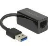 Delock Adapter USB 3.0 Typ-A > 1 x Gigabit LAN RJ45 kompakt schwarz