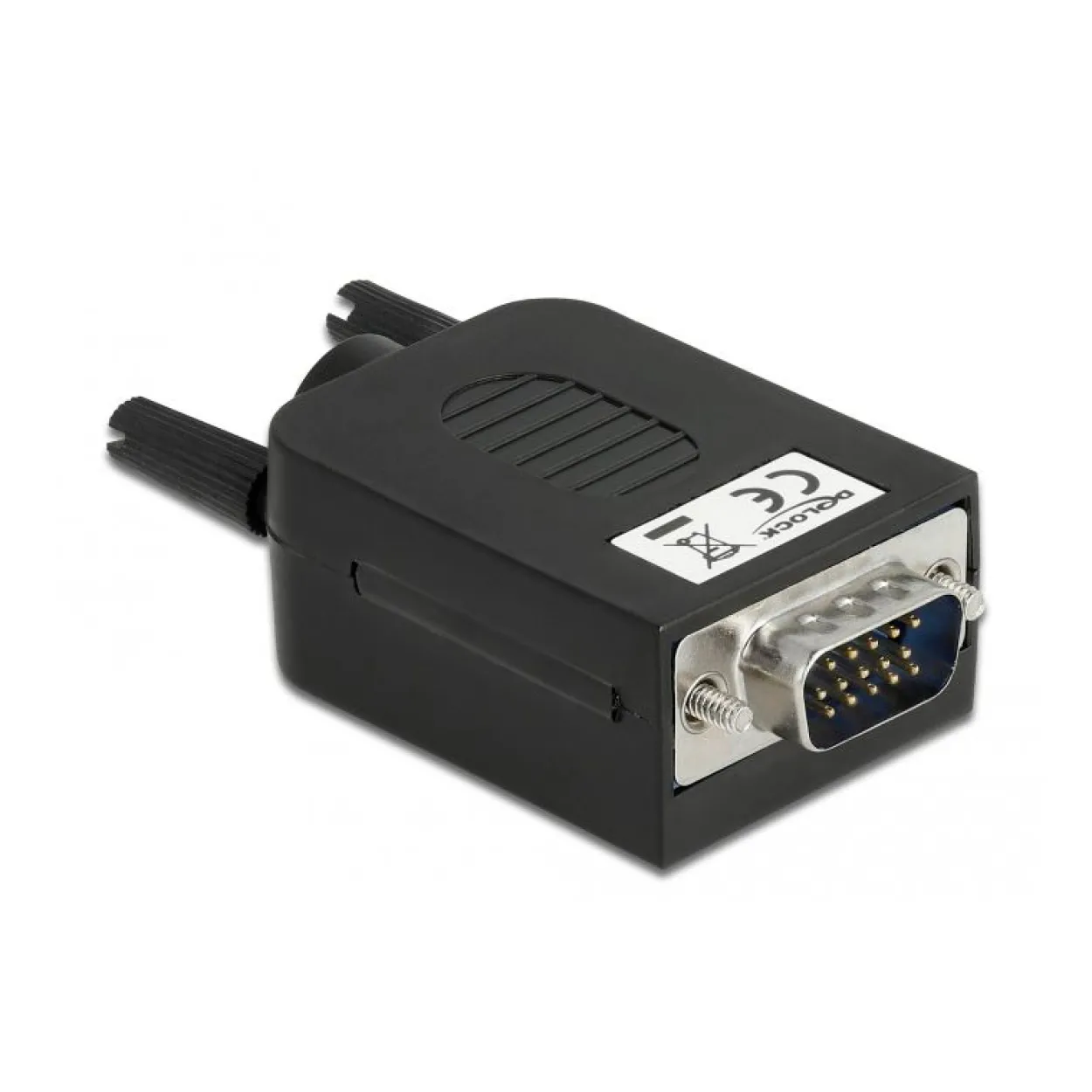 Delock Adapter VGA 15 Pin Stecker zu Terminalblock 10 Pin mit Gehäuse