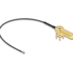 Delock Antennenkabel SMA 90° PCB Buchse zum Einbau zu I-PEX