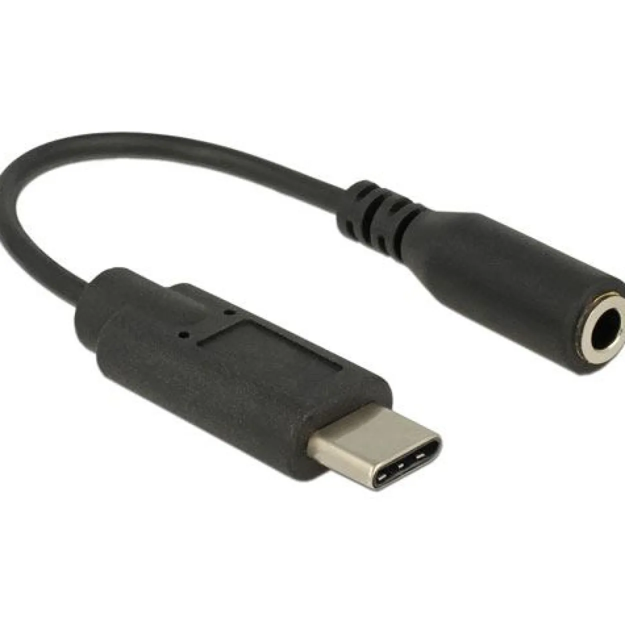 Delock Audio Adapter USB C Stecker auf Klinke Buchse Schwarz