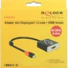 Delock Displayport 1.2 Adapter aktiv Mini Displayport Stecker auf HDMI-Buchse Schwarz 3D-Formate / 4K / Ferritkern
