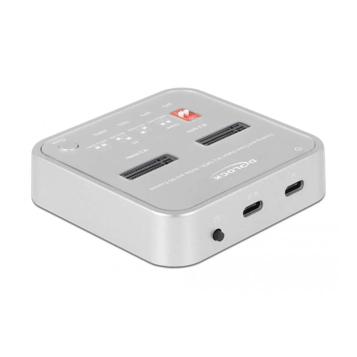 Delock Dockingstation für 1 x M.2 NVMe SSD + 1 x M.2 SATA SSD