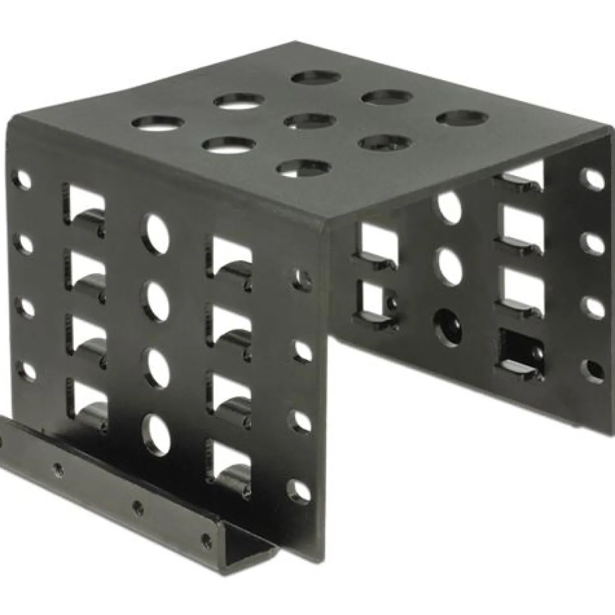 DELOCK Einbaurahmen 4x 2.5" zu 3,5" Metall schwarz