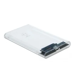 Delock Gehäuse für 2,5" SATA SSD/HDD mit USB-C transparentes