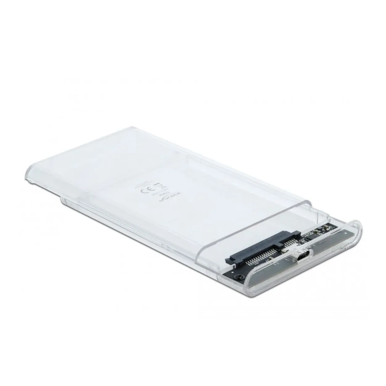 Delock Gehäuse für 2,5" SATA SSD/HDD mit USB-C transparentes