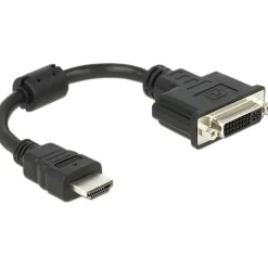 Delock HDMI Adapter HDMI-Stecker auf DVI 24+1 Buchse Schwarz