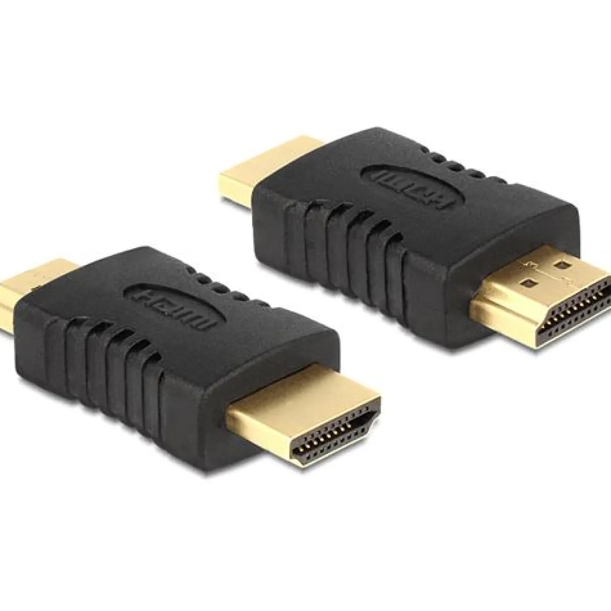 Delock HDMI Adapter High-Speed mit Ethernet HDMI-Stecker auf HDMI-Stecker Schwarz vergoldet
