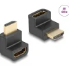 Delock High Speed HDMI with Ethernet Adapter Stecker > Buchse gewinkelt 8K 60Hz