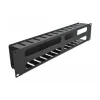 Delock 19" Kabelmanagement Rangierpanel mit 4 Öffnungen 2 HE schwarz