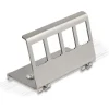 Delock Keystone Metall Halterung 4 Port für Hutschiene
