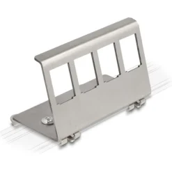 Delock Keystone Metall Halterung 4 Port für Hutschiene