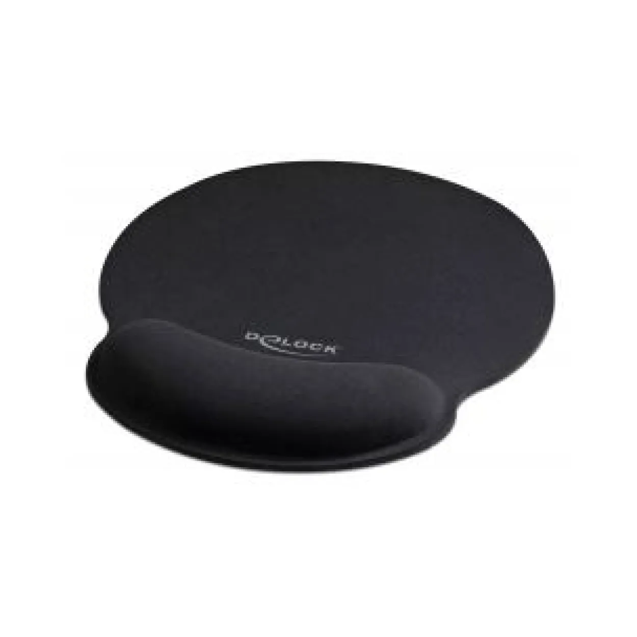 Delock Mauspad mit Handballenauflage rund schwarz