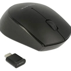 Delock Maus USB schwarz (kabellos)