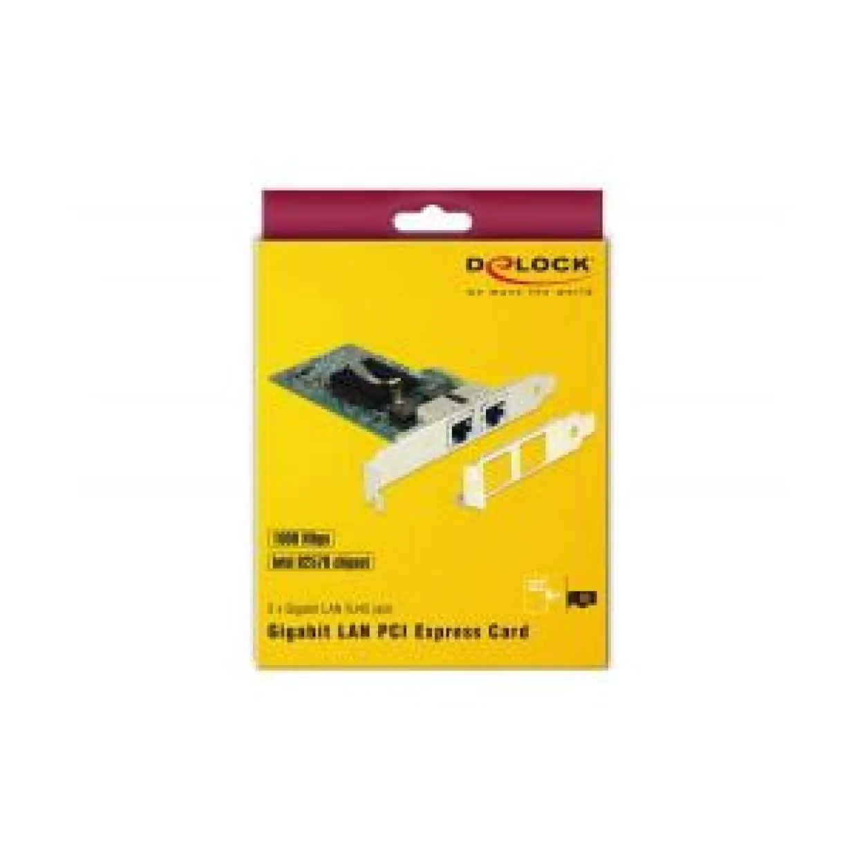 Delock PCIe x1 Gigabit LAN 2x RJ45 +Low Profile i82576