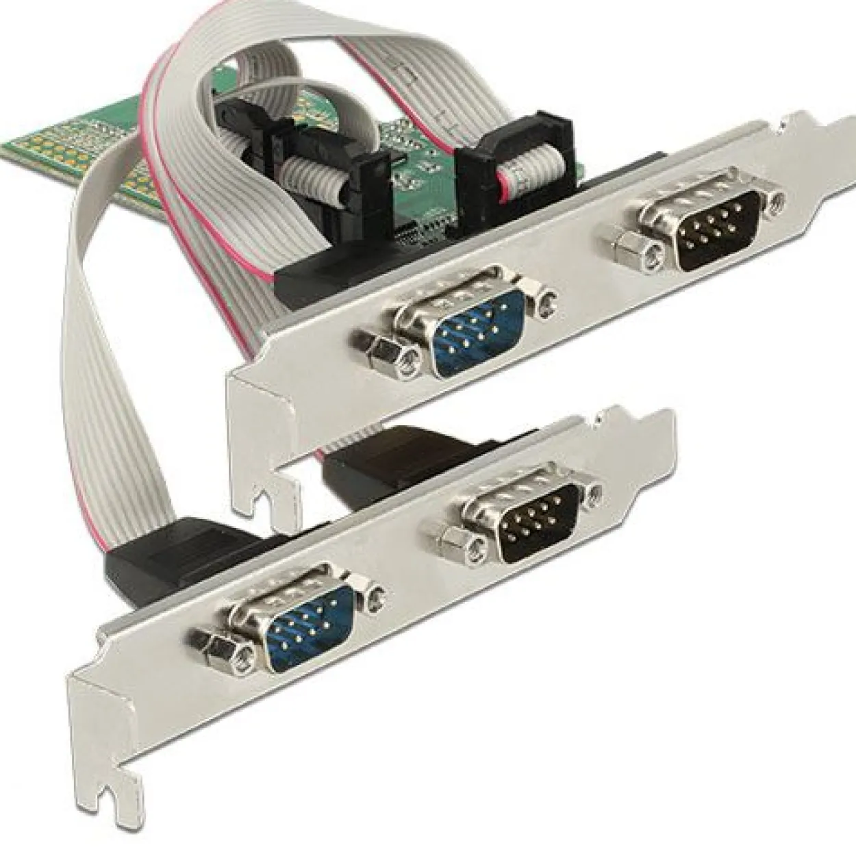 Delock PCI Expr Card 4x D-Sub9 (je 2 auf Slotblech)