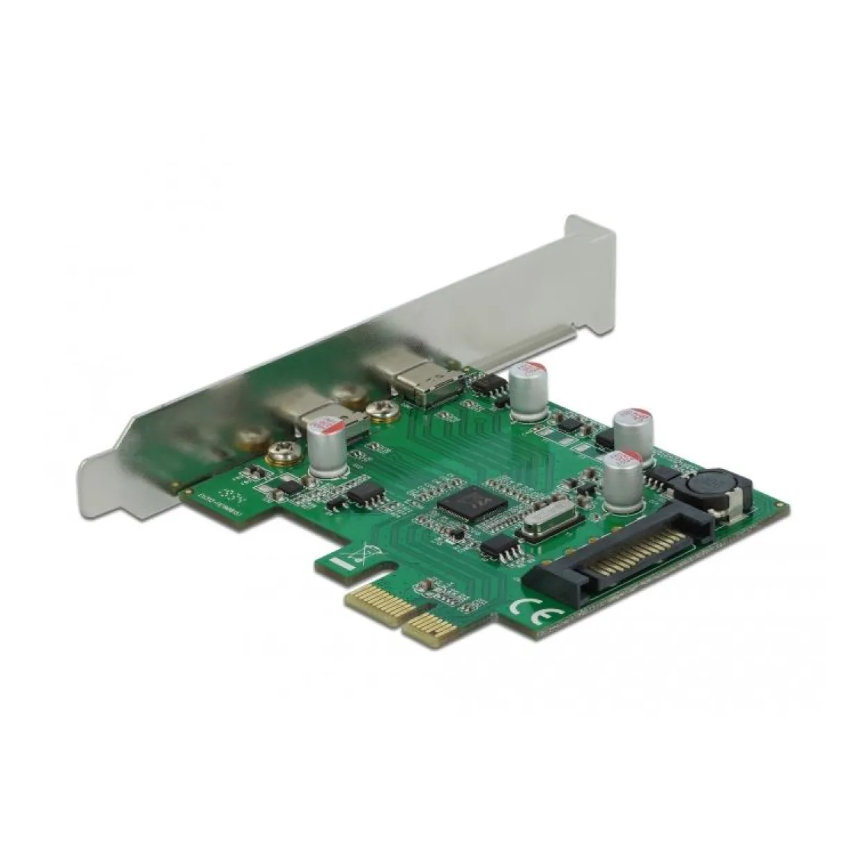 Delock PCI Express x1 Karte zu 2 x extern SS USB (USB 3.2 Gen 1) Type-CÖ Buchse