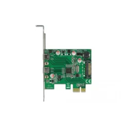 Delock PCI Express x1 Karte zu 2 x extern SS USB (USB 3.2 Gen 1) Type-CÖ Buchse
