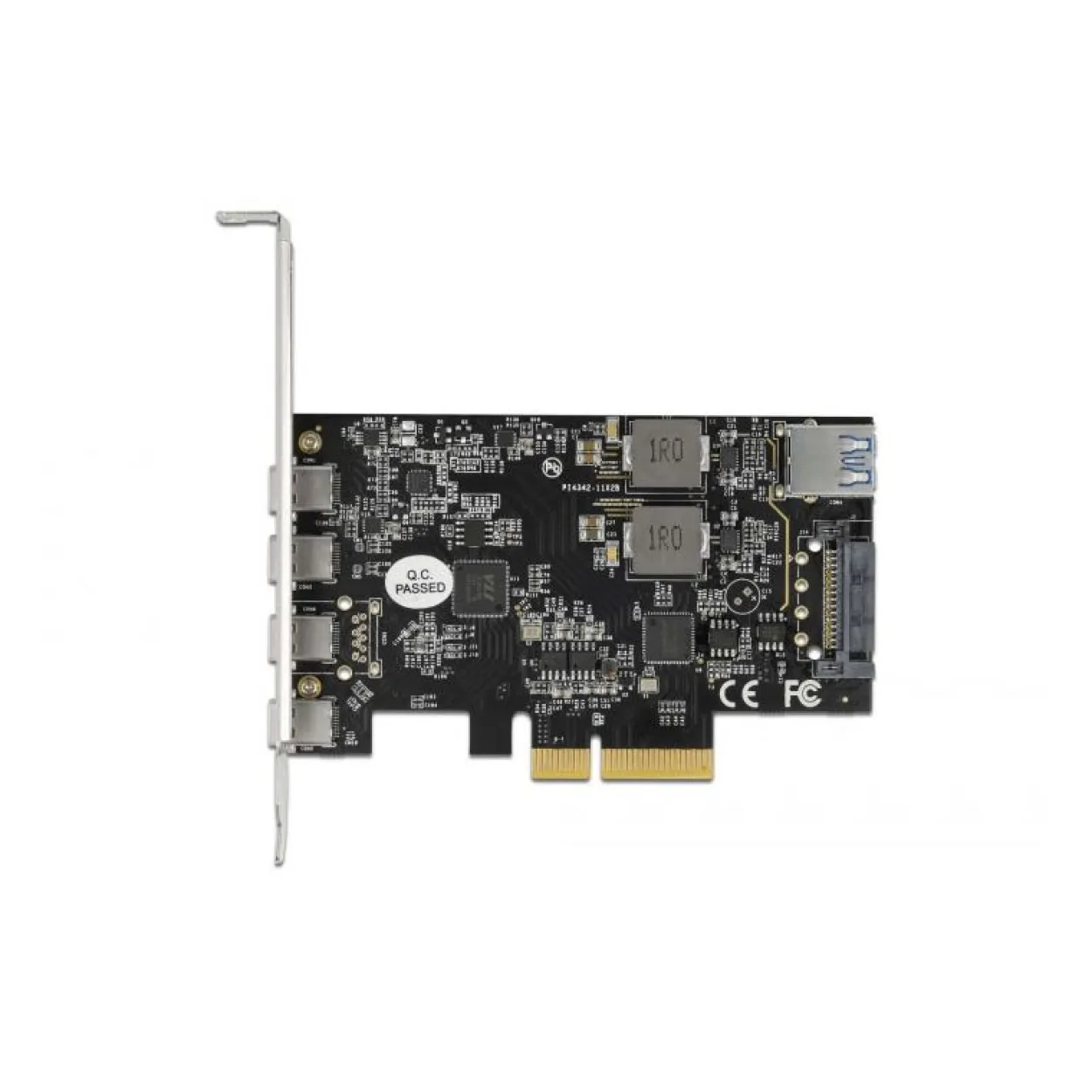 Delock PCI Express x4 Karte zu 4 x USB Type-CÖ + 1 x USB Typ-A - SS USB 10 Gbps