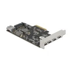 Delock PCI Express x4 Karte zu 4 x USB Type-CÖ + 1 x USB Typ-A - SS USB 10 Gbps