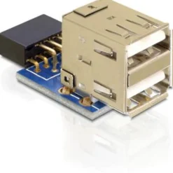 Delock 9pol USB 2.0 Adapter für 2x USB 2.0 Buchse (41825.)