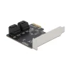 Delock 4 Port SATA PCI Express x1 Karte - Low Profile Formfaktor