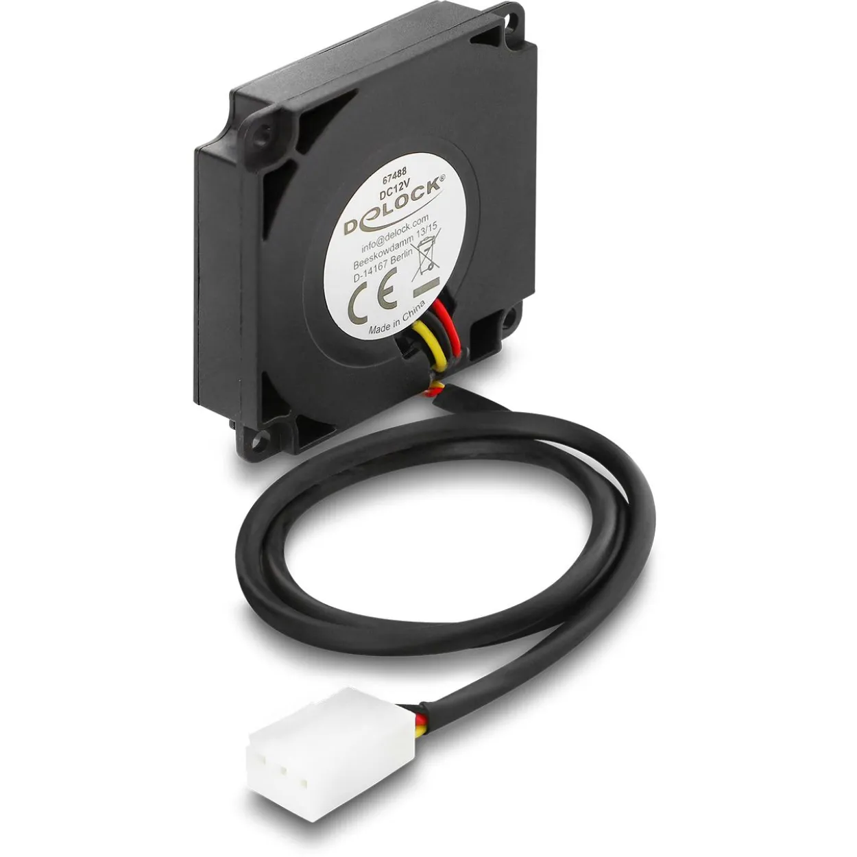 Delock Radiallüfter/Lüftergebläse 12V DC 40x40x10mm 3 Pin