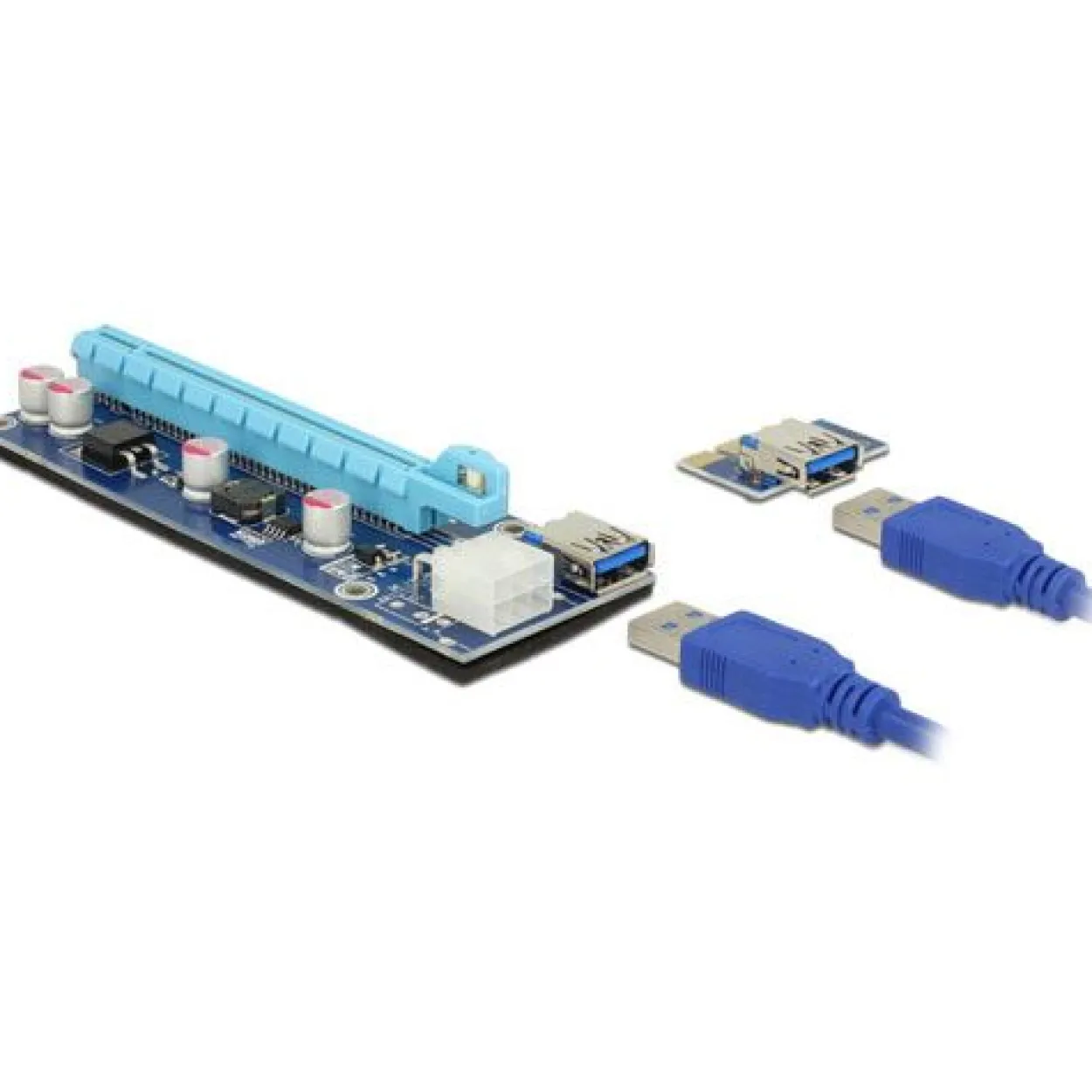 Delock Riser PCI Express Karte x1 > x16 mit 60cm USB Kabel