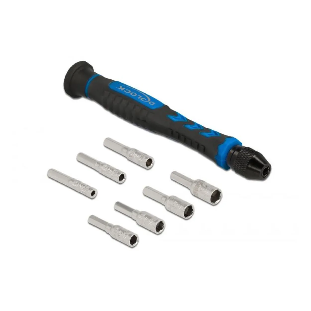 Delock Schraubendreherset 8-teilig Außensechskant Hohlschaft 2,5 - 5,5 mm