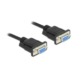 Delock Seriell Kabel RS-232 D-Sub 9 Buchse zu Buchse Nullmodem (87472)