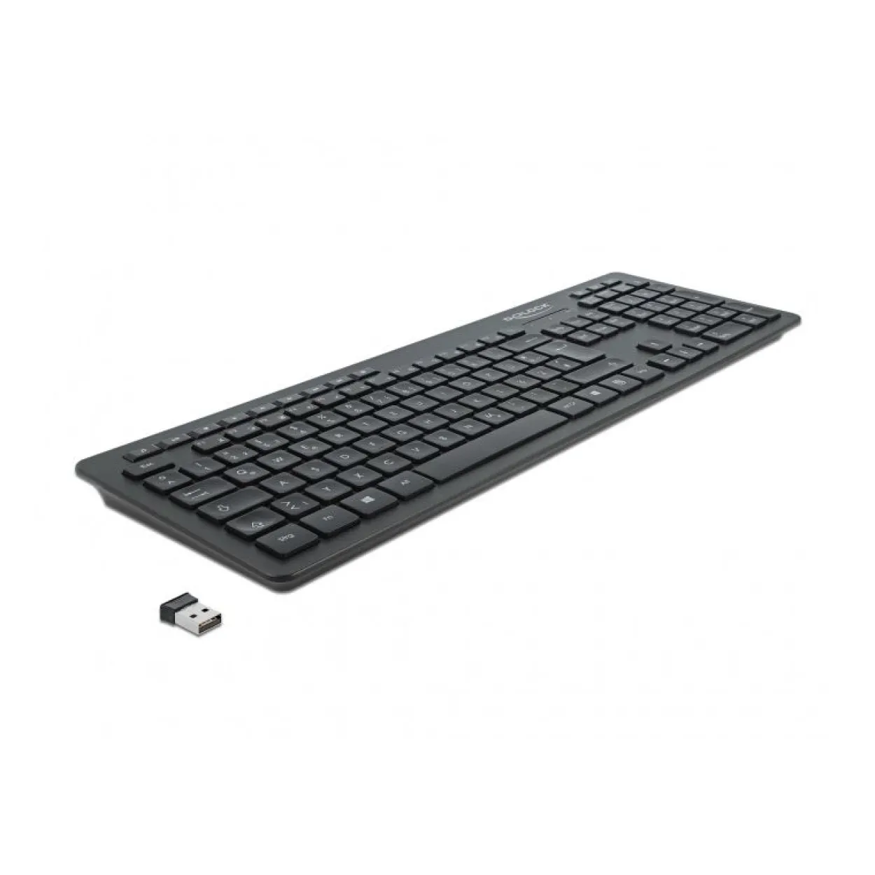Delock Silent 2.4 GHz Deutsch schwarz (kabellos)