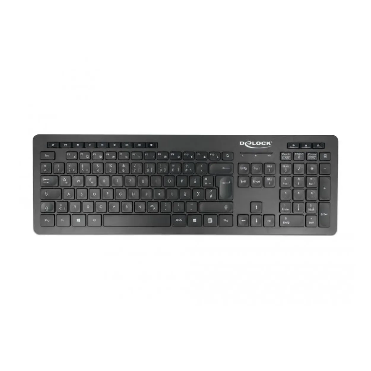 Delock Silent 2.4 GHz Deutsch schwarz (kabellos)
