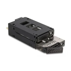 DELOCK Slim Bay Wechselrahmen fur 2 x 6,35cm 2,5Zoll U.2 NVMe SSD mit 5.25inch Rahmen