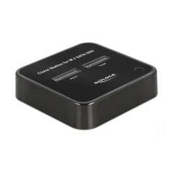Delock SSD-Dockingstation Schächte: 2 - M.2 - M.2 Card - USB-C 3.2 (Gen 2) - Schwarz