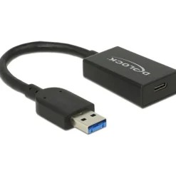 Delock USB 2.0 Adapter USB Typ-A Stecker zu USB Type-CÖ Buchse schwarz