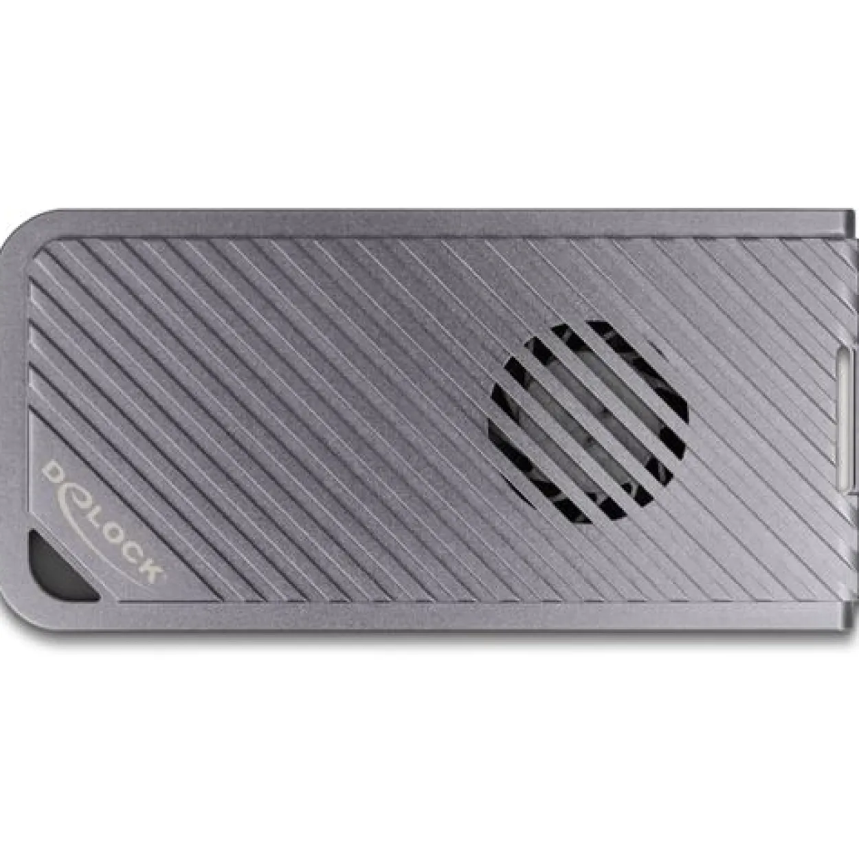 Delock USB 40 Gbps Gehäuse für 1 x M.2 NVMe SSD im Gaming Style mit LED und Lüfter - werkzeugfrei