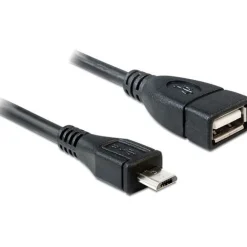 Delock USB Kabel A zu Micro-B OTG Bu/St 0.50m schwarz