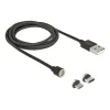 Delock USB Lade/Datenkabel Magnetic Micro USB-B / USB Type-C 1,10 m