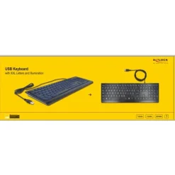Delock USB Tastatur kabelgebunden 1,5 m schwarz mit XXL Bstb