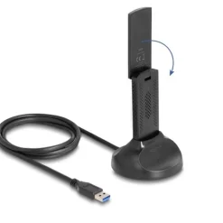 Delock Wi-Fi 6E Dualband WLAN USB Adapter AX5400 (2 x 2402 + 574 Mbps)