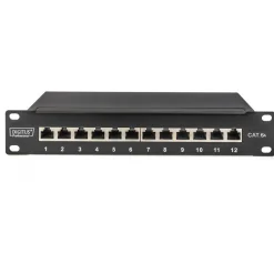 Digitus Cat.6A Patch Panel, geschirmt, 12-Port, 10", schwarz