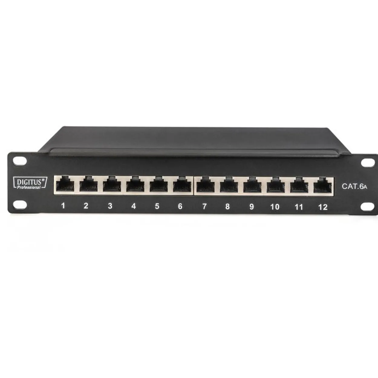 Digitus Cat.6A Patch Panel, geschirmt, 12-Port, 10", schwarz